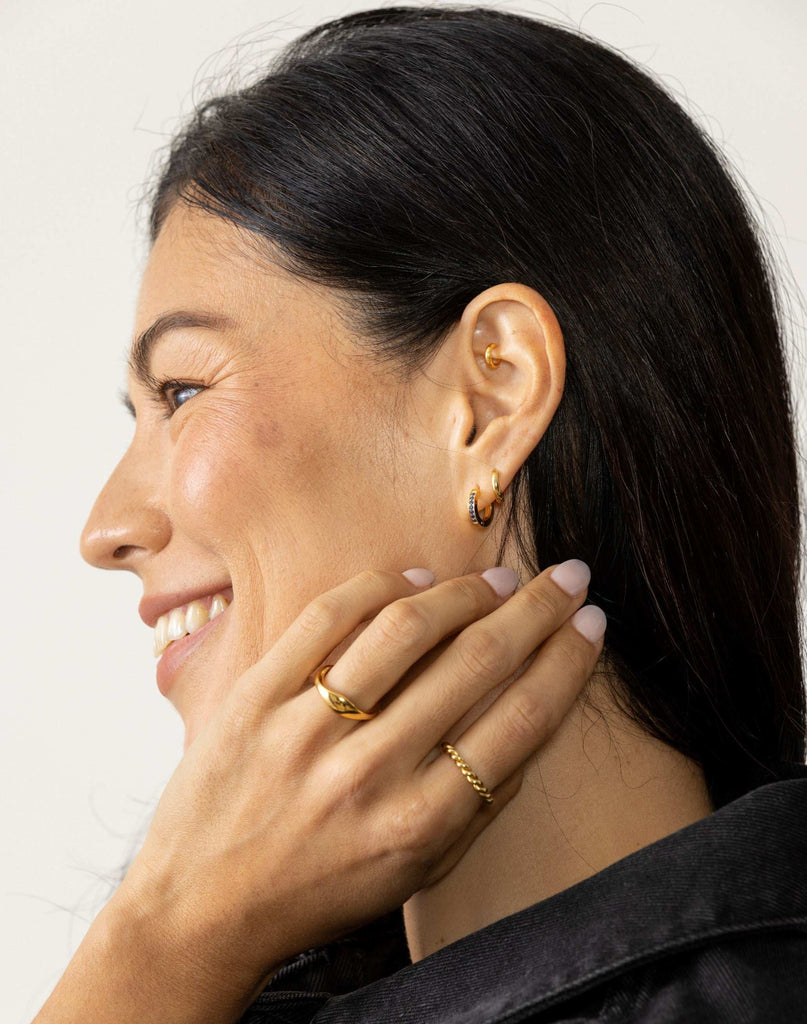 Iris Blue Sapphire Hoops | LUAH Jewelry