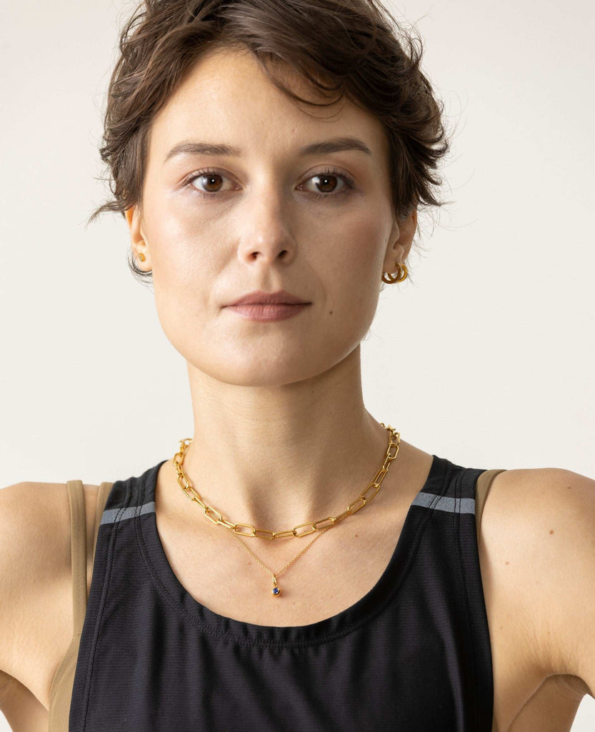 Amara Blue Sapphire Pendant | LUAH Jewelry