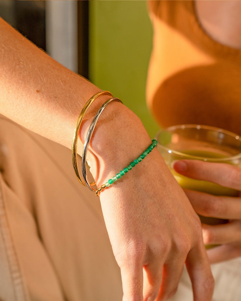 Barley Green Agate Bracelet