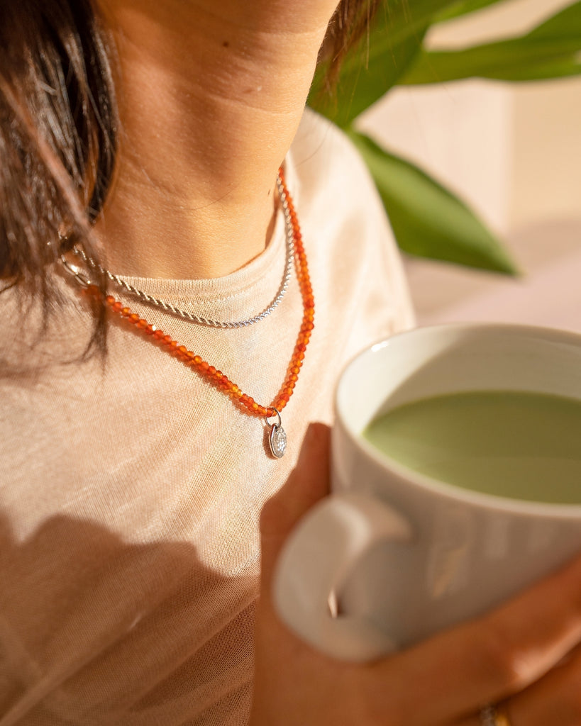 Barley Red Agate Necklace