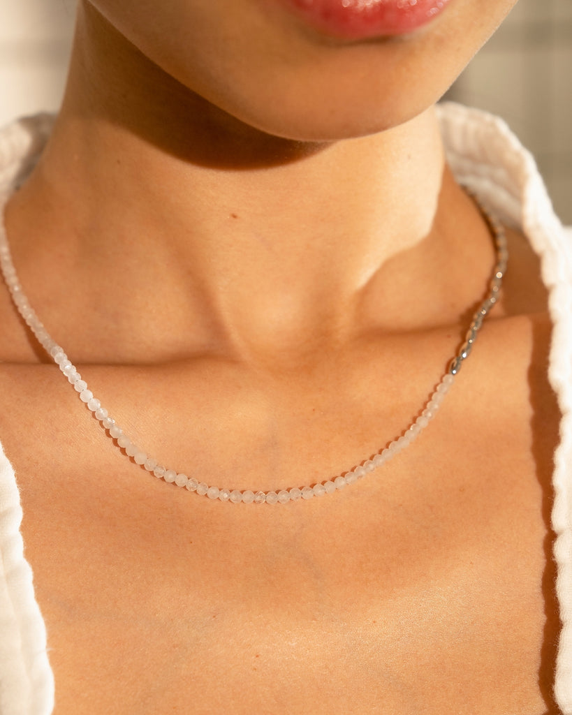 Barley White Rock Crystal Necklace