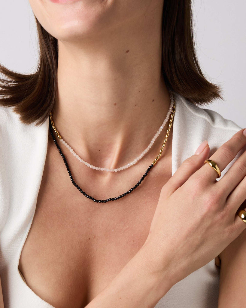 Barley Black Agate Necklace