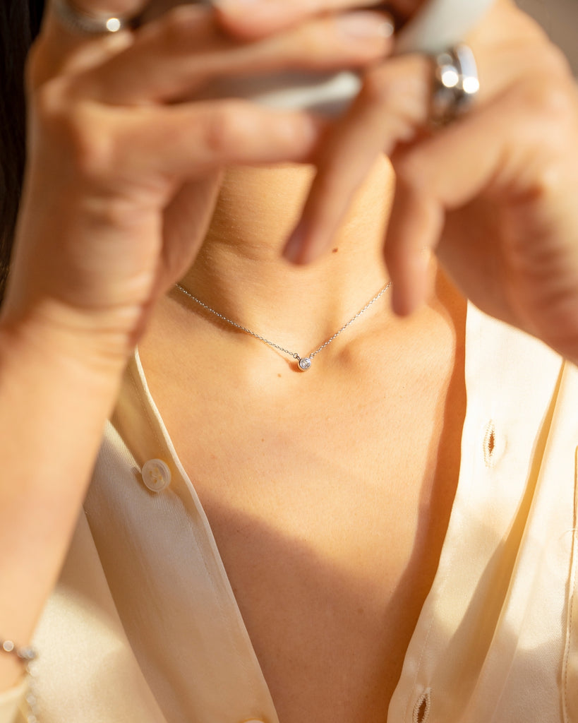 Cora White Sapphire Choker