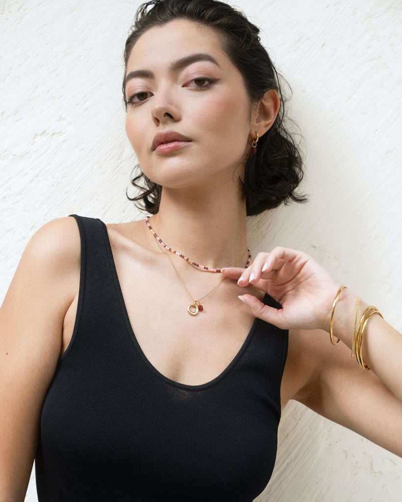 Ines Red Agate Stack