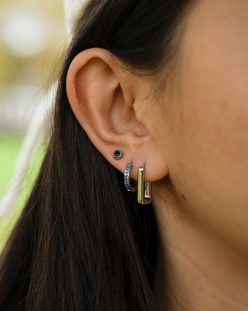 Gala 藍色藍寶石耳環