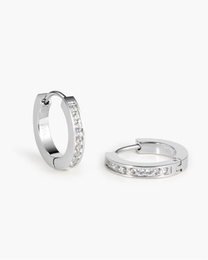 Iris White Sapphire Hoops