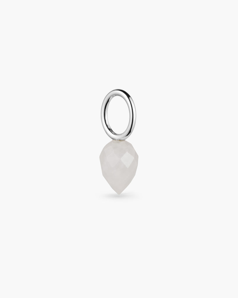 Floret White Rock Crystal Charm