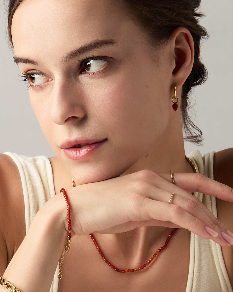 Barley Red Agate Bracelet