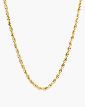 Gold rope textured necklace 