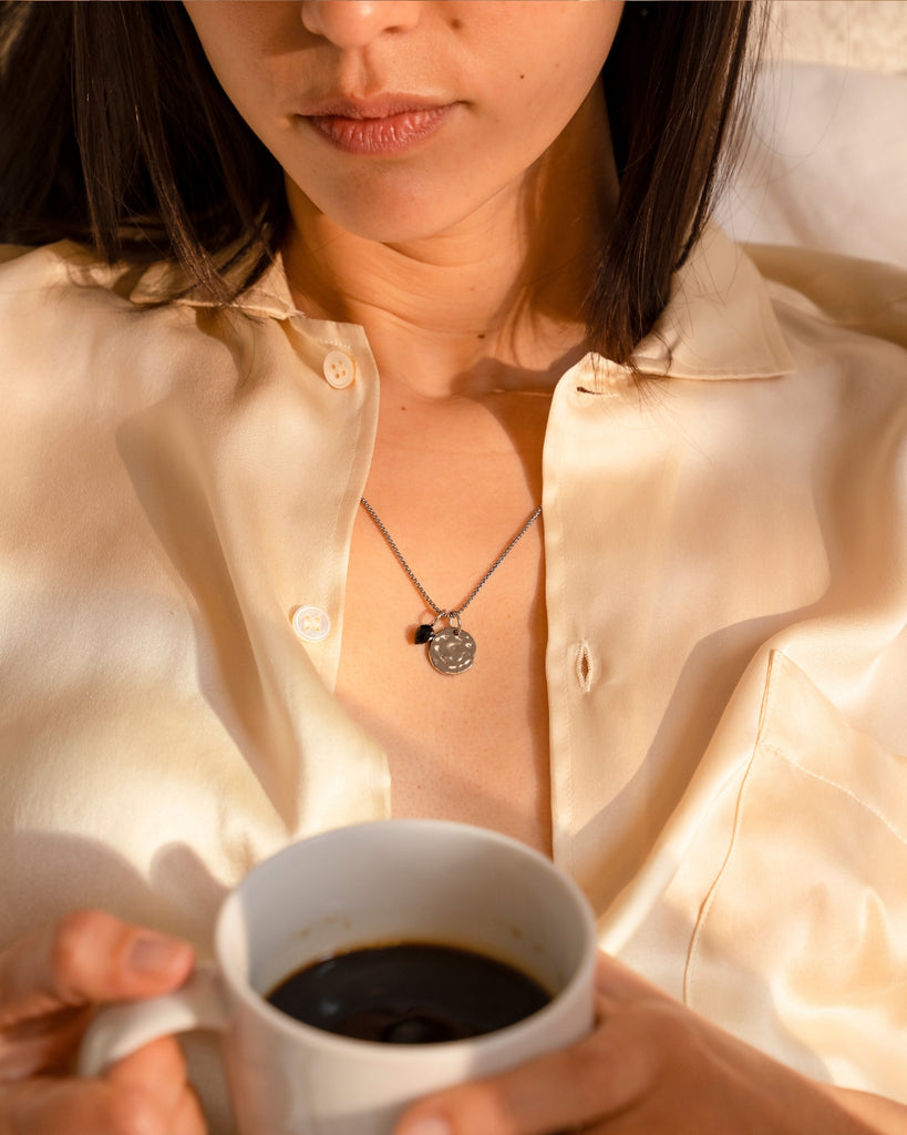 Floret 黑瑪瑙吊墜