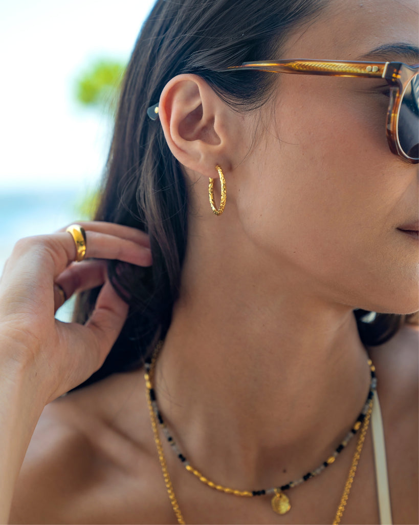 Maeve Textured Hoops