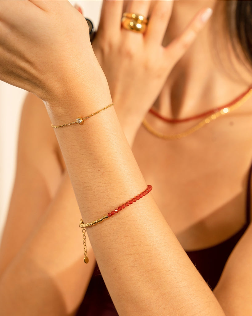 Barley Red Agate Bracelet