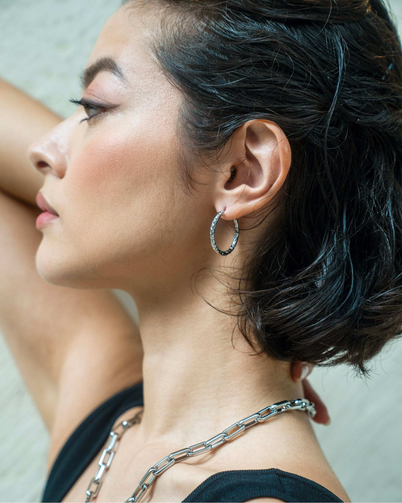 Maeve Textured Hoops