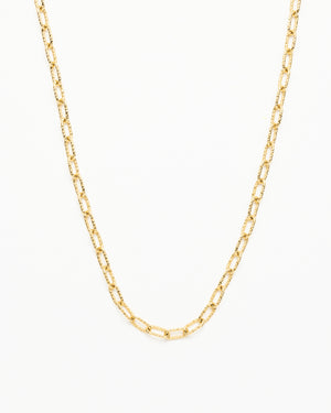 Mini link necklace in gold